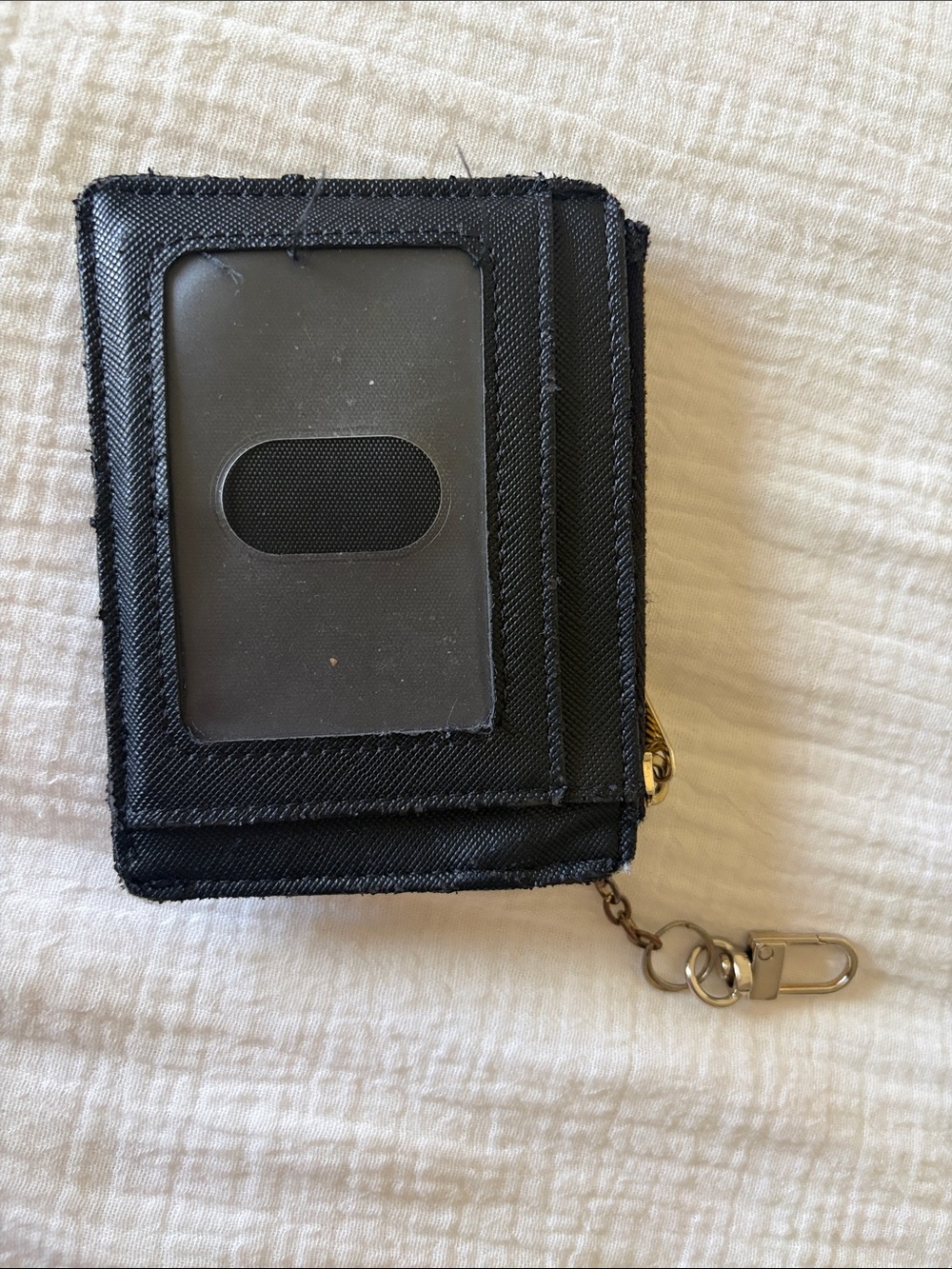 Black Cardholder Wallet with Keychain